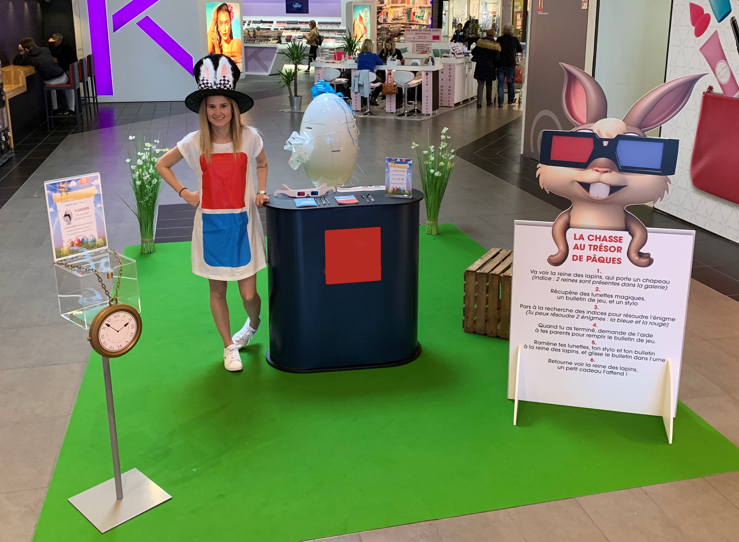 Brand activation mall entertainment Belgium branded stand live demo · INNOV'events