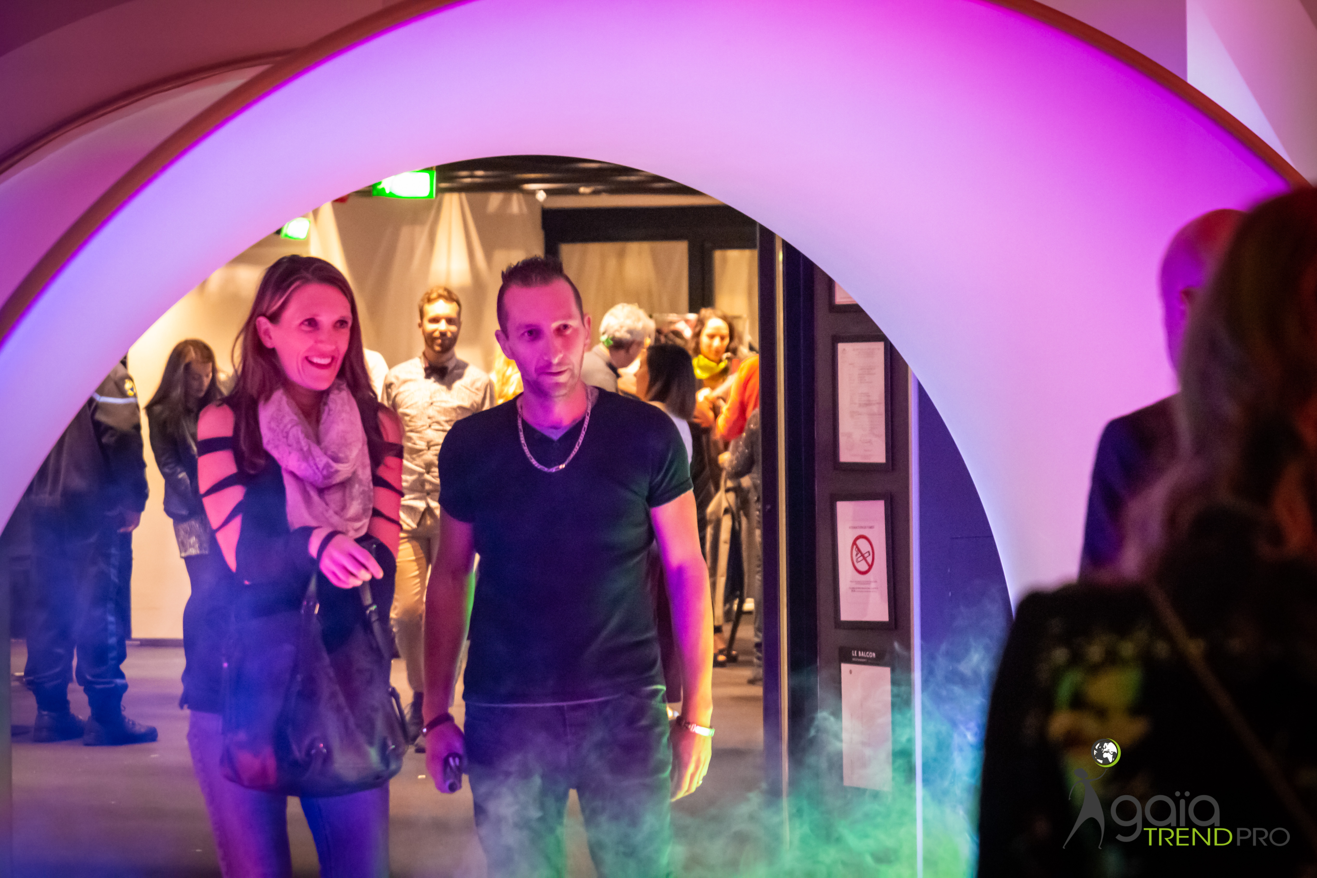 Bedrijfsevenement Halloween Luik Cité Miroir avondsfeer · INNOV'events