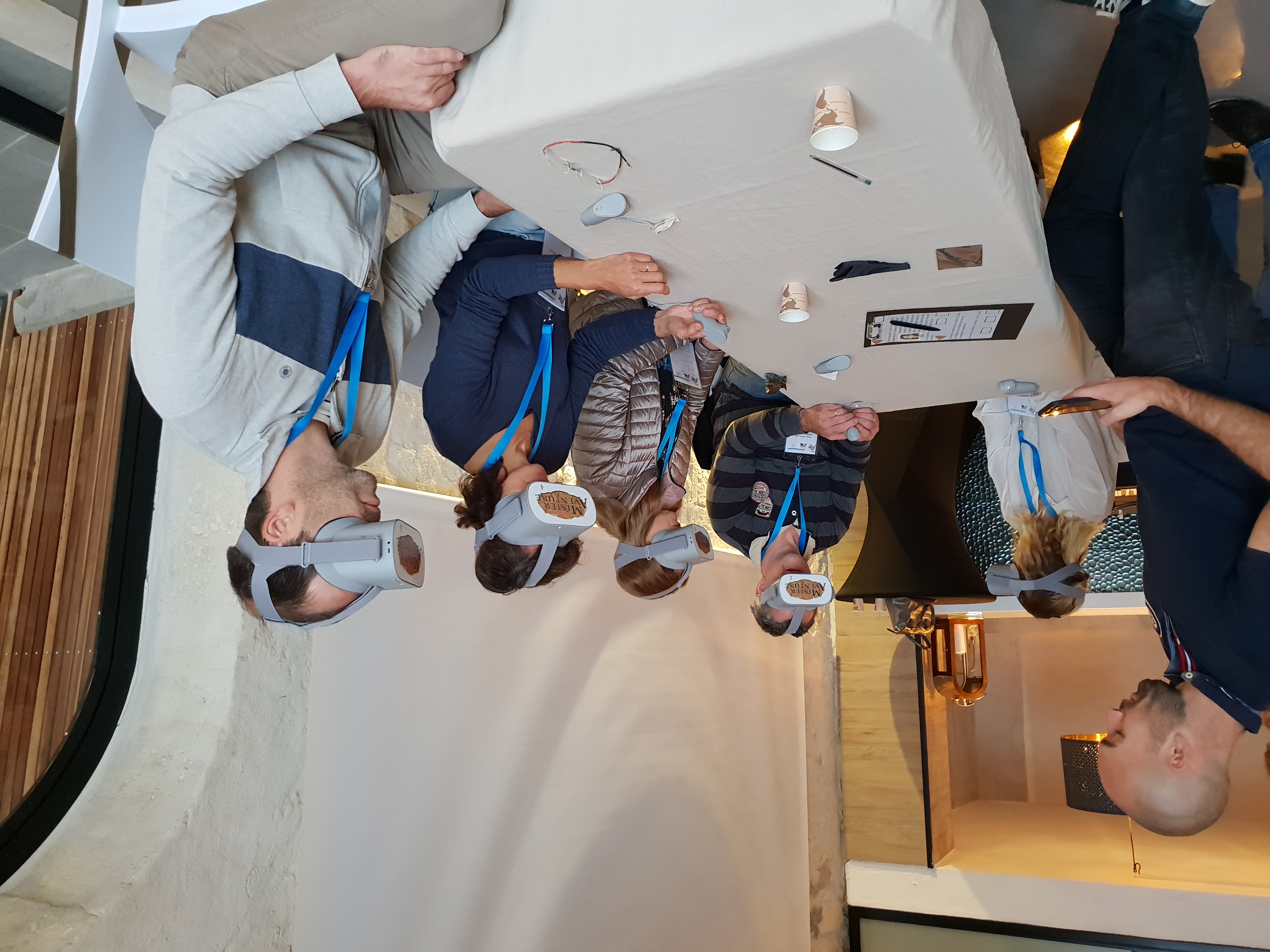 Réalité virtuelle Anvers équipe corporate façade Havenhuis port · INNOV'events