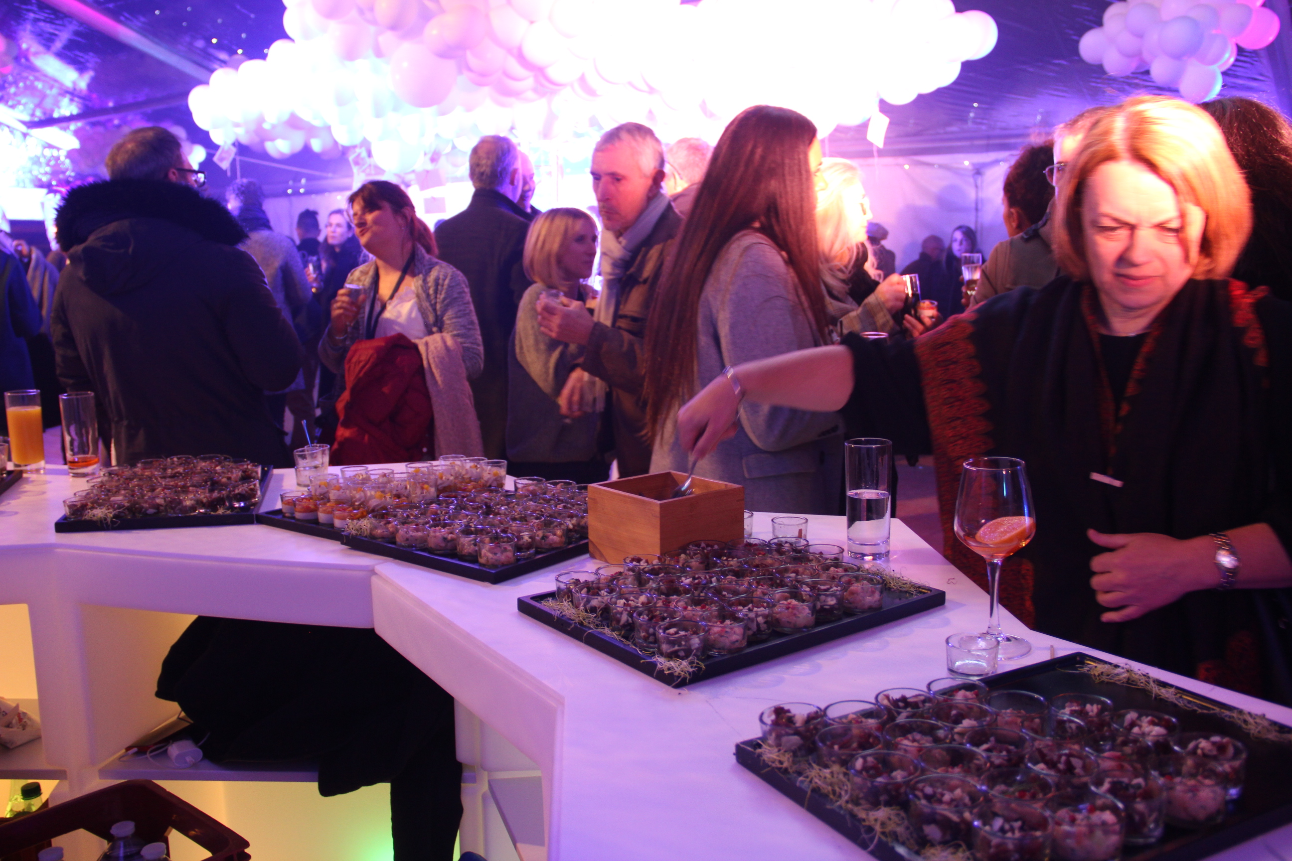 Cocktail gala Belgique, réception de prestige salle historique et éclairage scénique · INNOV'events