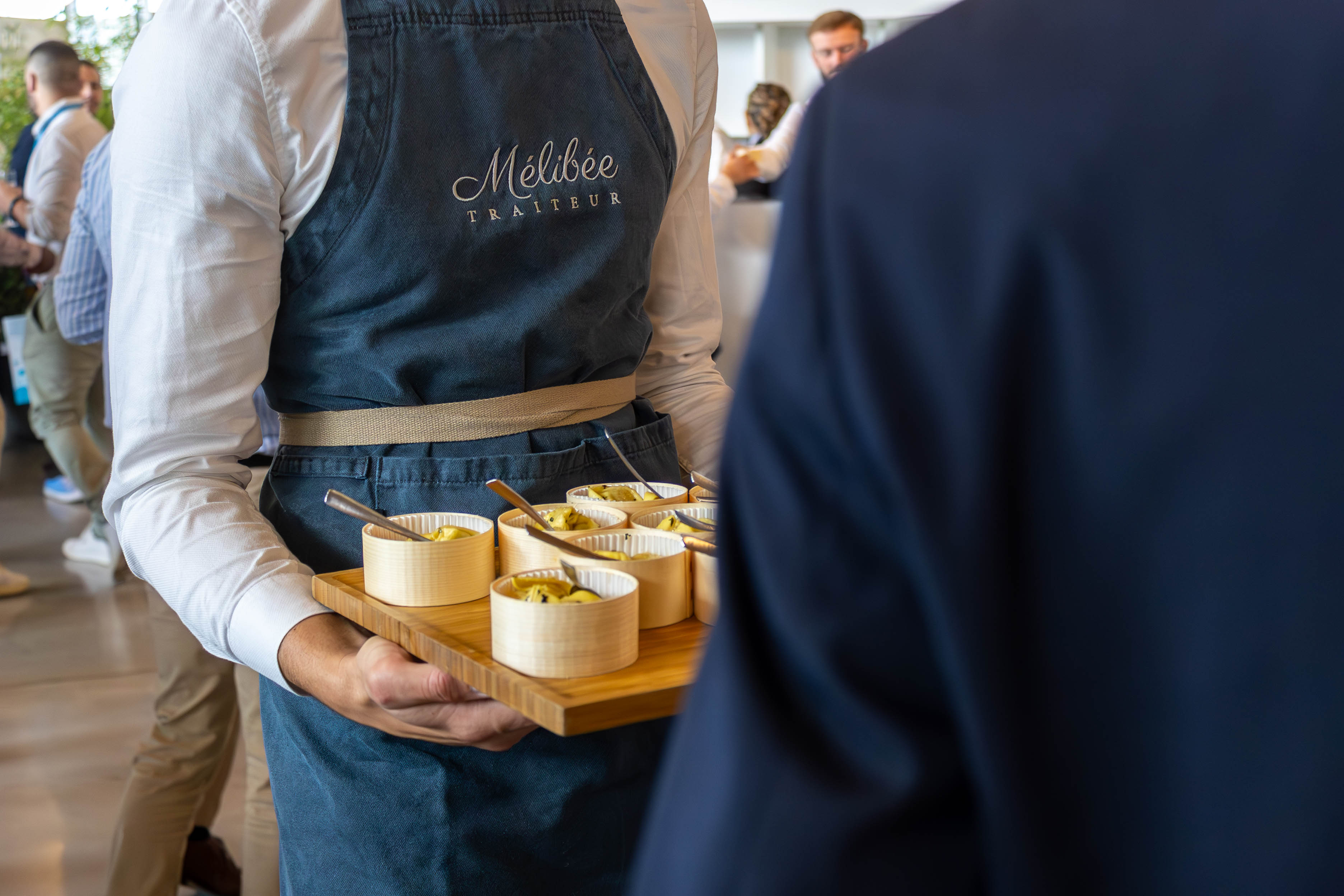 Food truck setup Antwerp port warehouse corporate event · INNOV'events