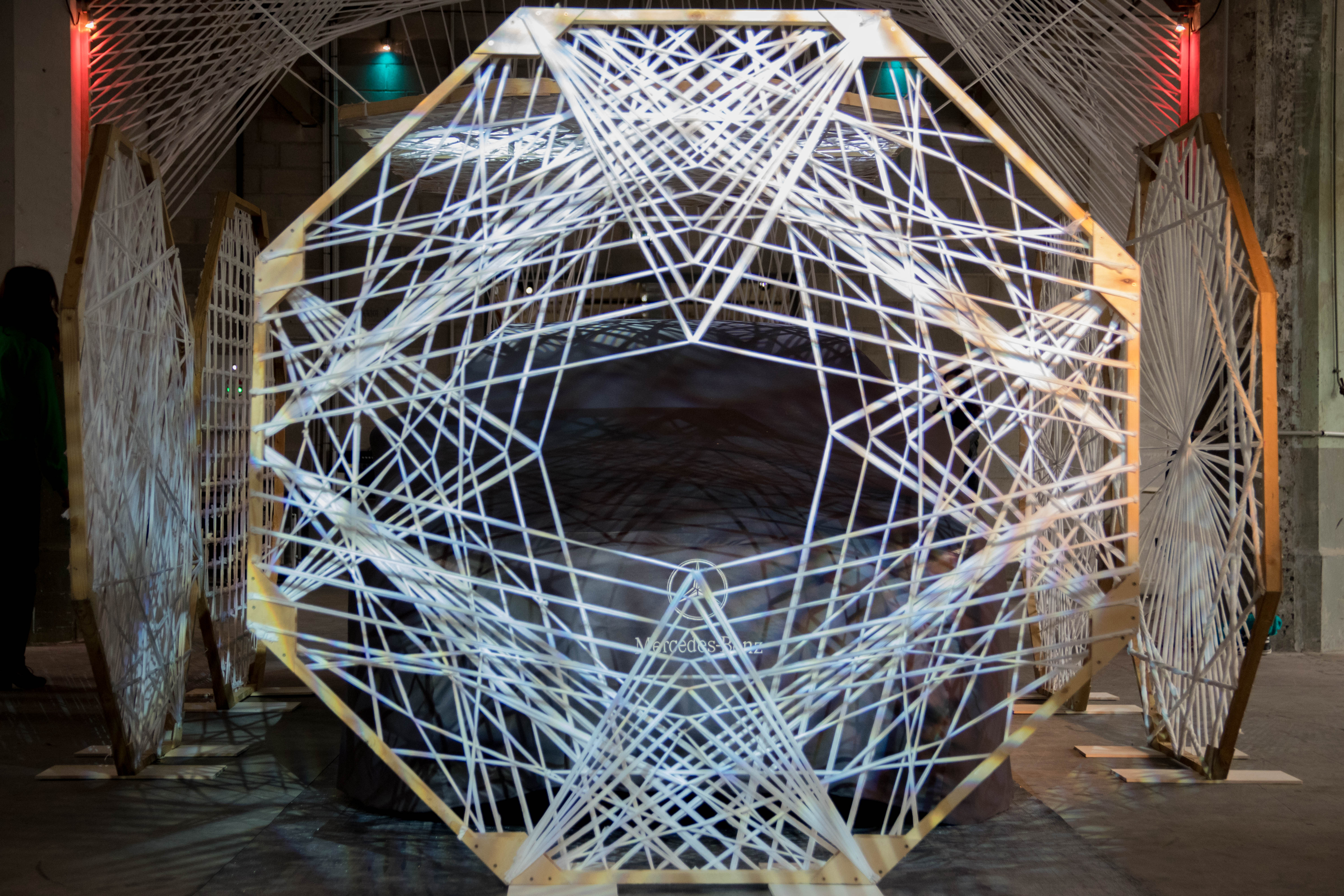 LED branding activation product launch Brussels evening branded lighting · INNOV'events