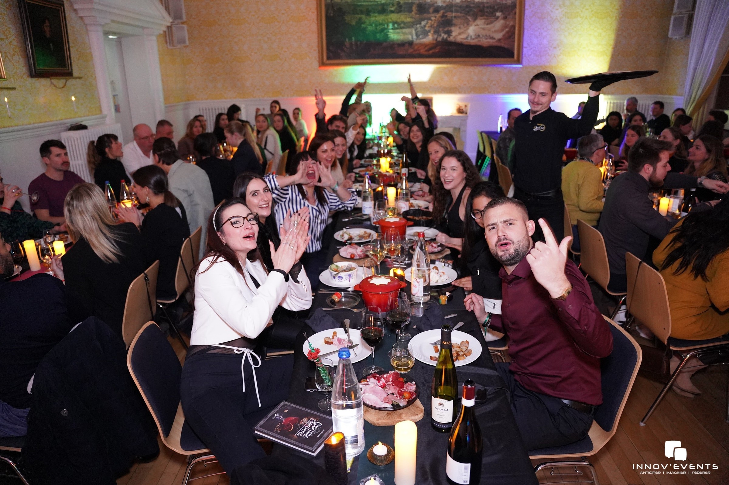 Team dinner company evening Liege gala dinner · INNOV'events