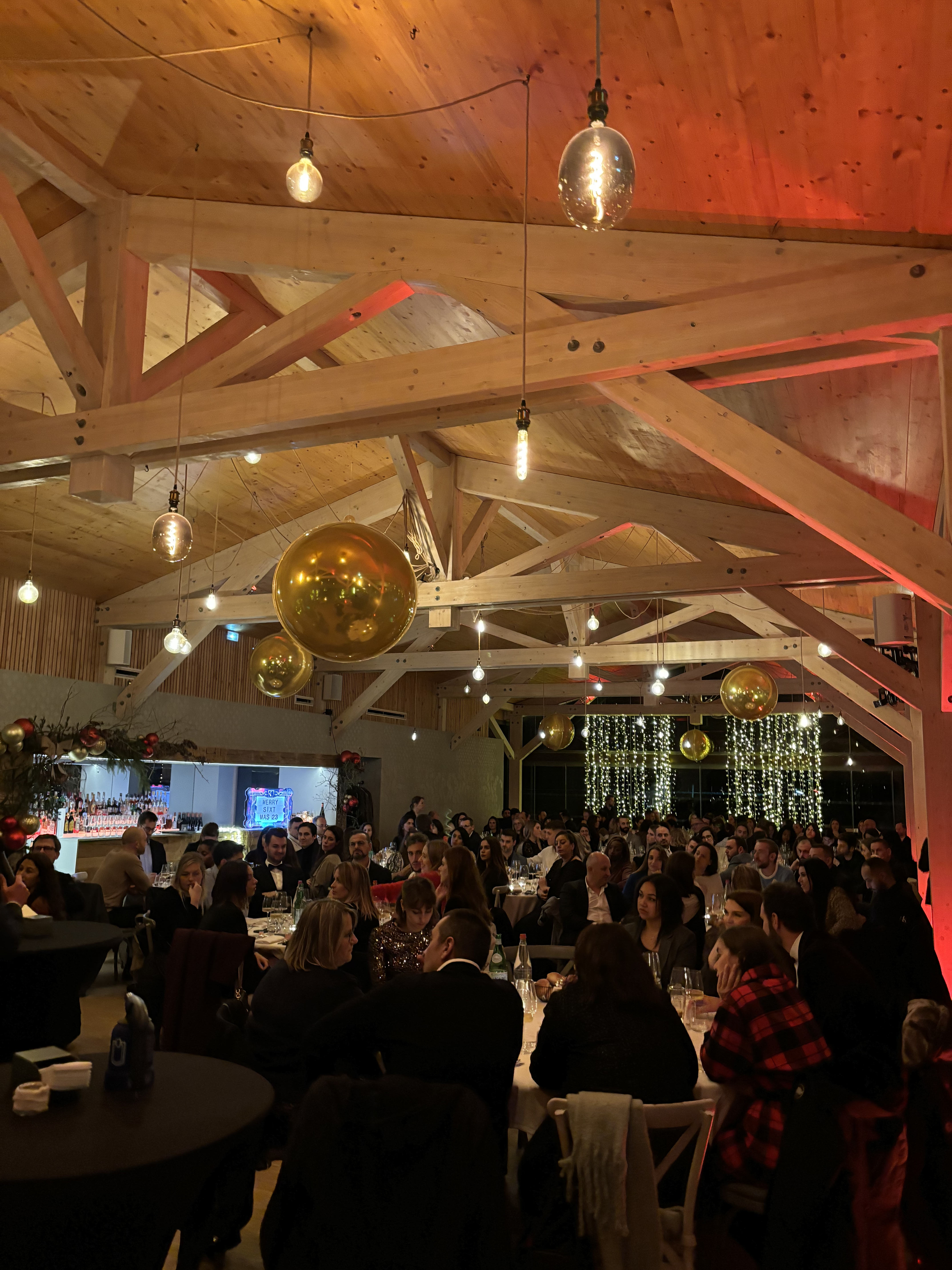 Event venue corporate Christmas Liege historic courtyard evening lighting · INNOV'events