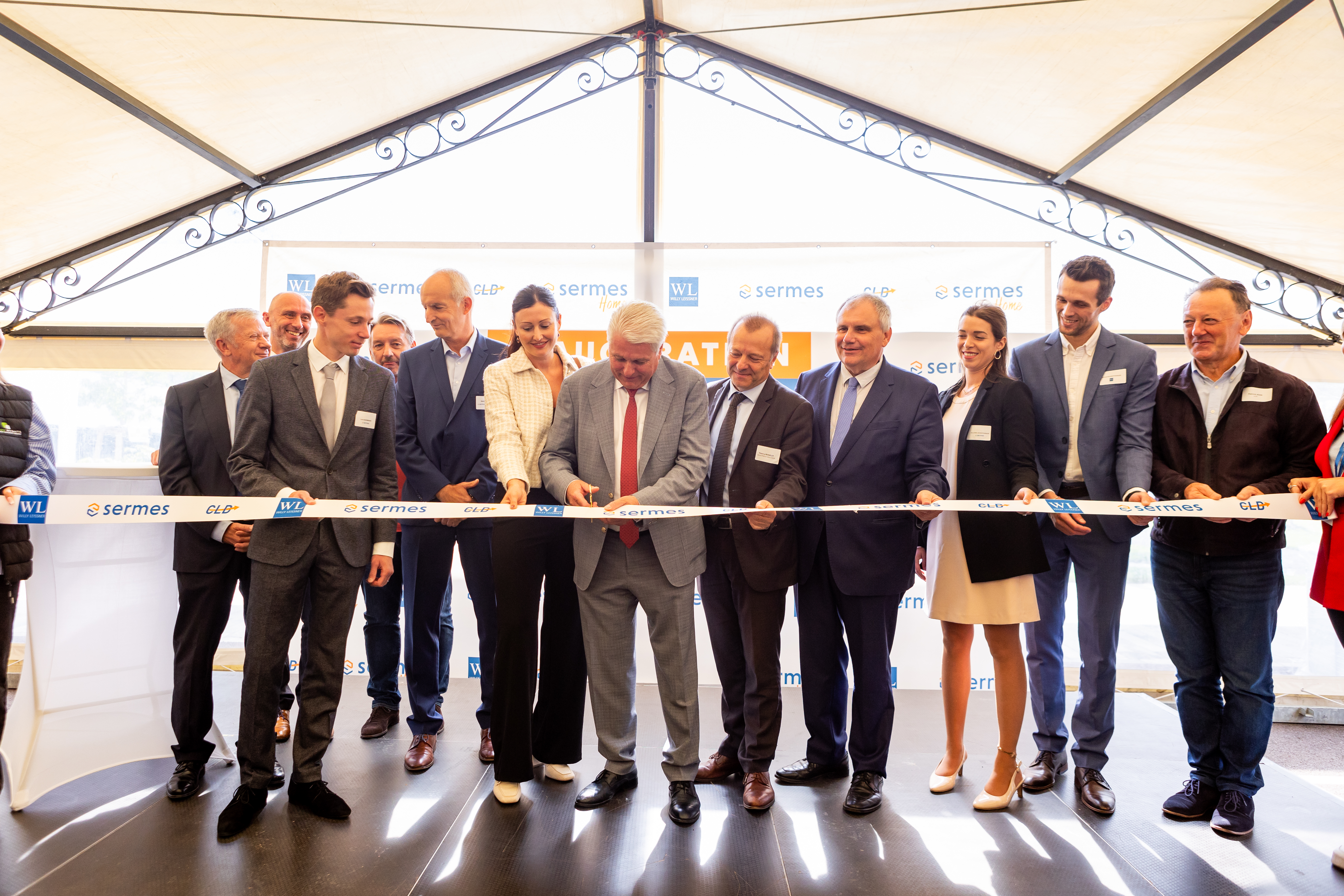 Cérémonie d'inauguration Bruxelles quartier européen façades illuminées · INNOV'events organisation d'événements