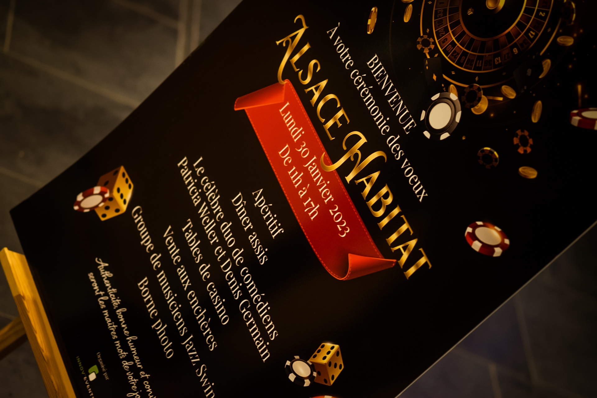 Animation casino corporate cérémonie des vœux Anvers salle Het Zuid · INNOV'events