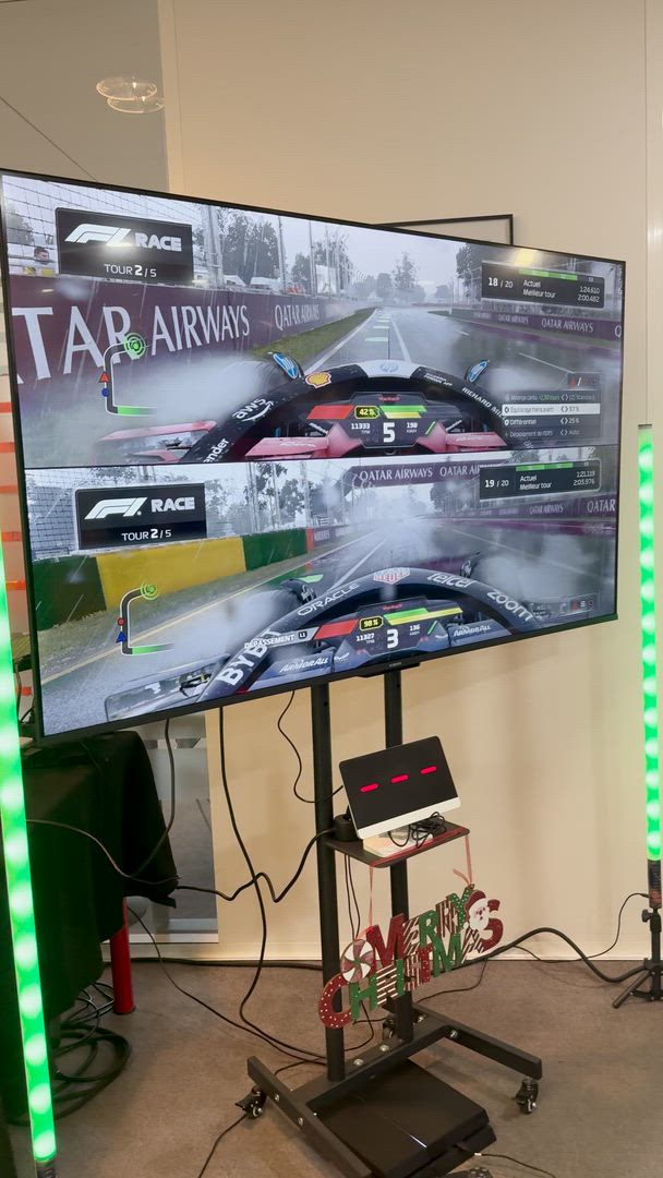 Arcade games volledige dag Luik teams aan multiplayer-cabines met scorebord · INNOV'events
