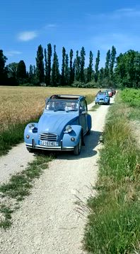 2CV rally Brussel teams aan de Atomium tijdens bedrijfsevenement · INNOV'events