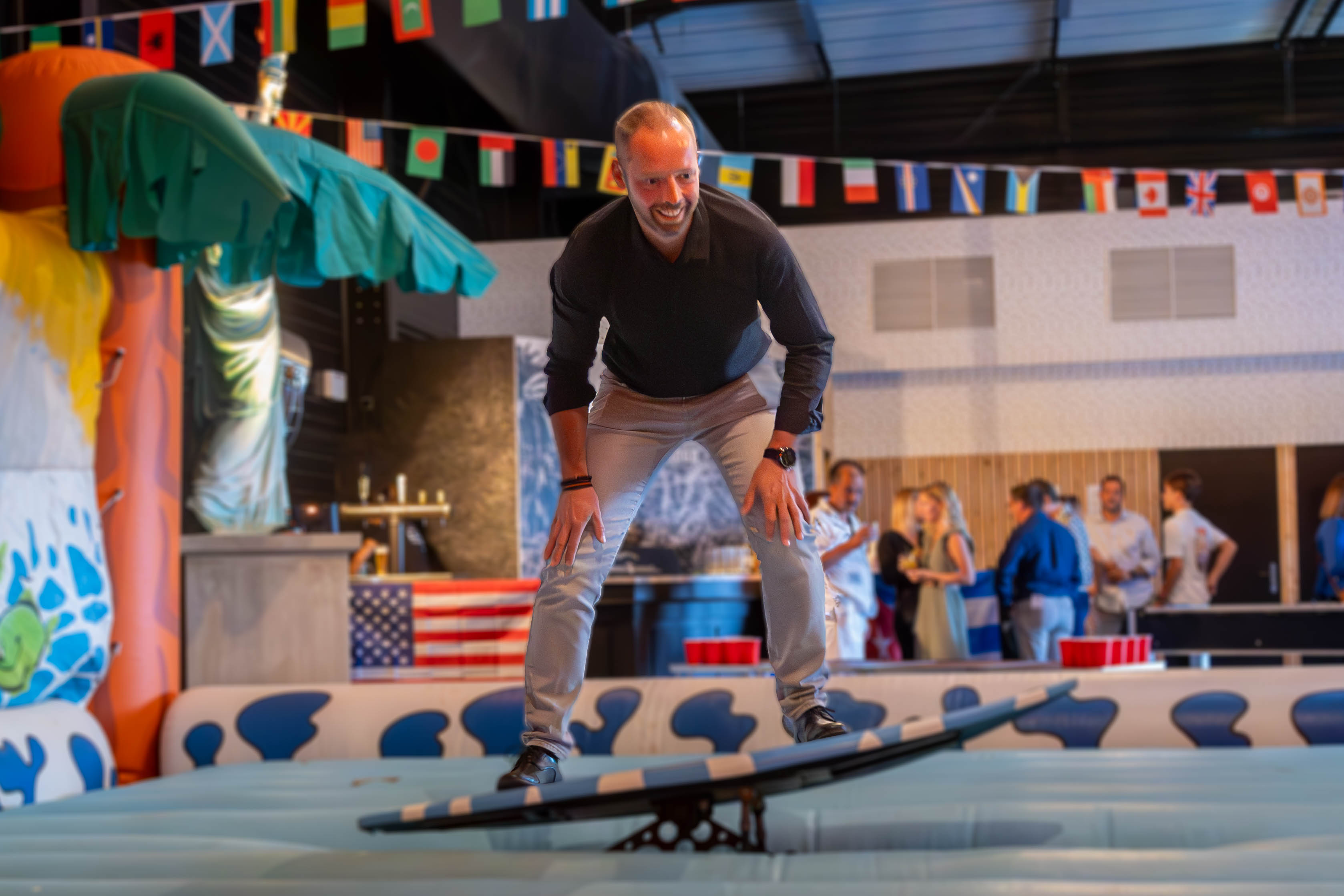 Compétition simulateur de surf entreprise Liège équipes classement · INNOV'events