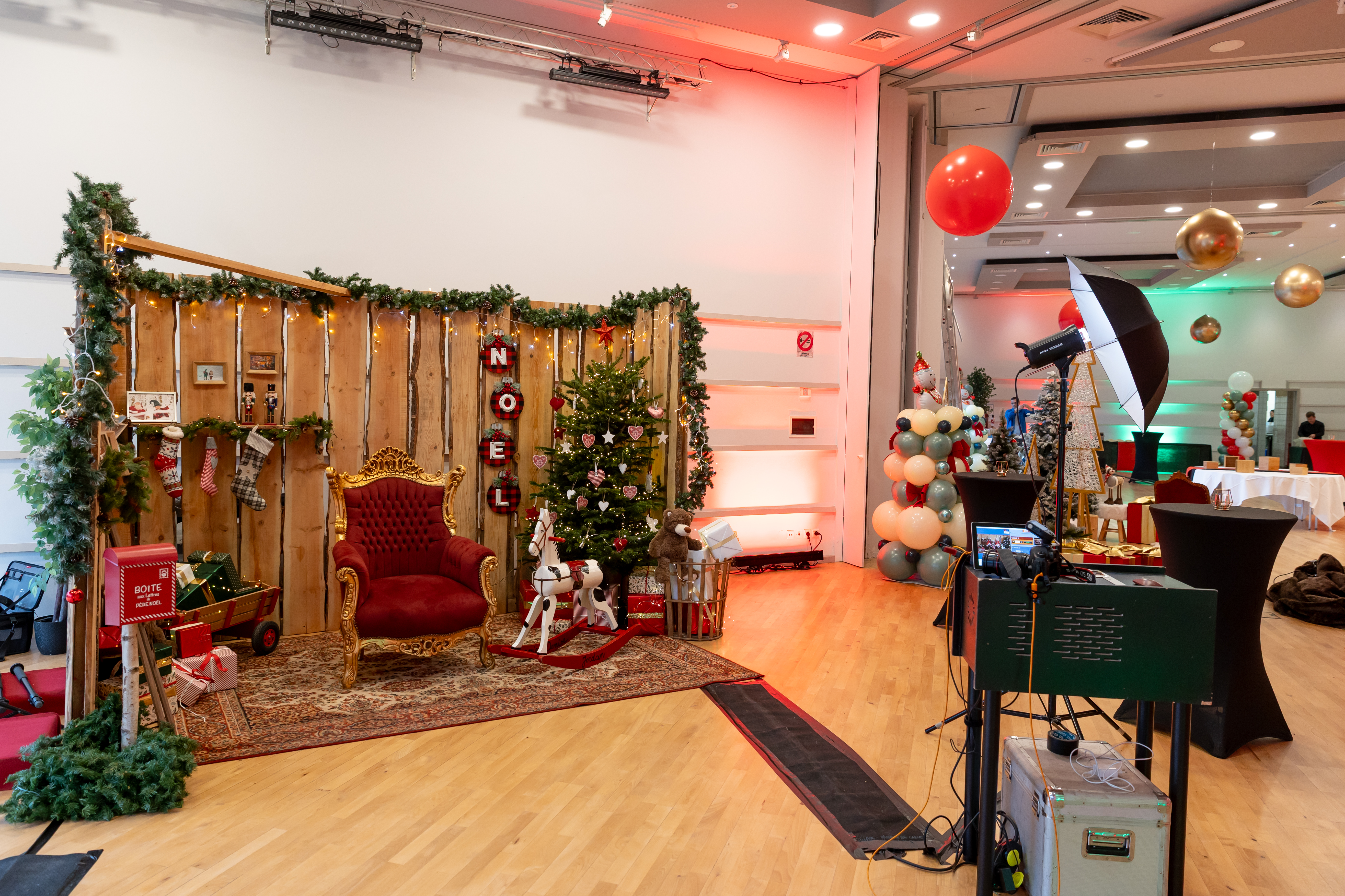Walking dinner festif Anvers stations traiteur décor hivernal collaborateurs · INNOV'events
