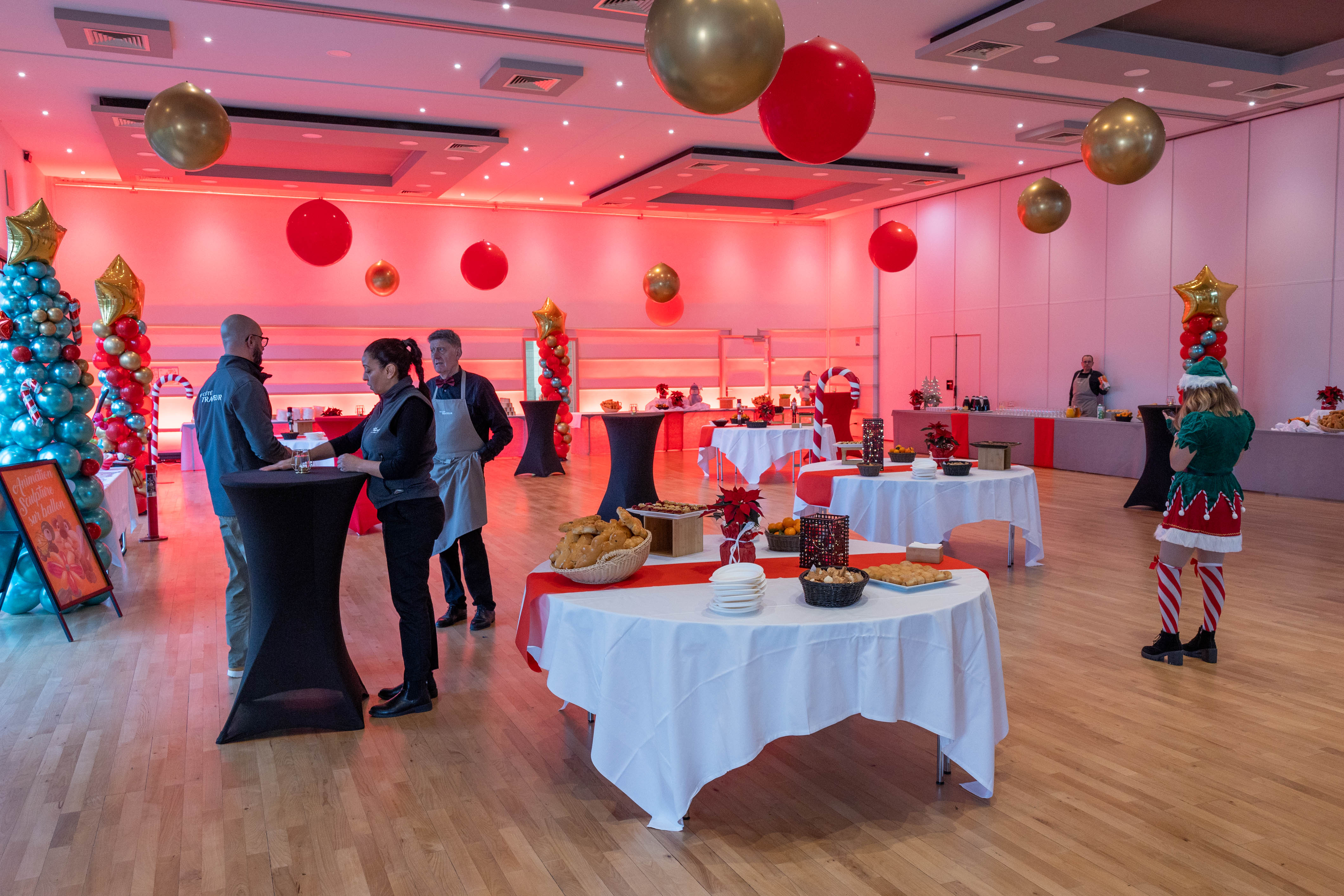 Walking dinner kerstfeest bedrijven Brussel buffet en animaties · INNOV'events