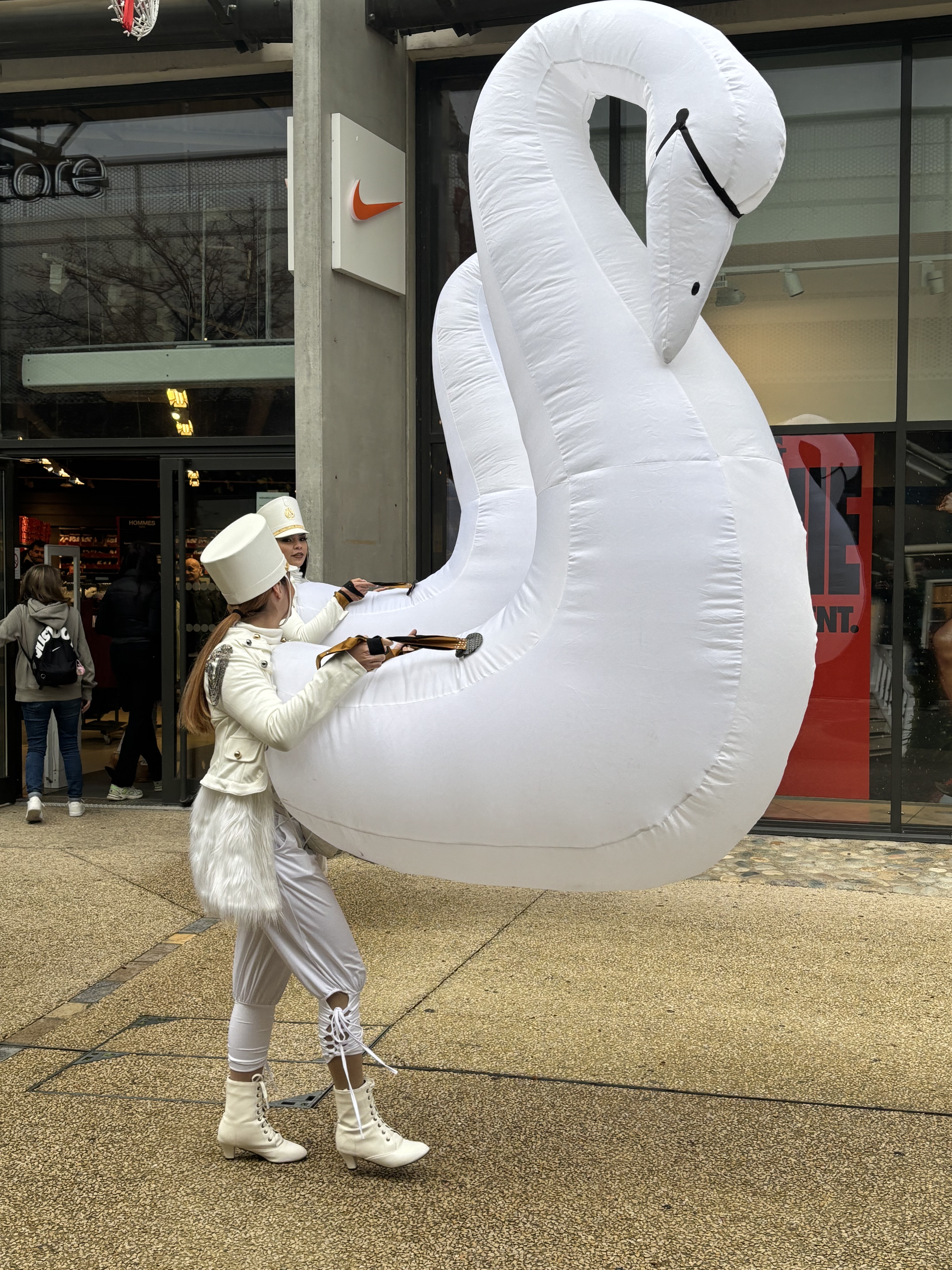 Animatie in winkelcentrum Antwerpen fotobooth bezoekers selfie · INNOV'events