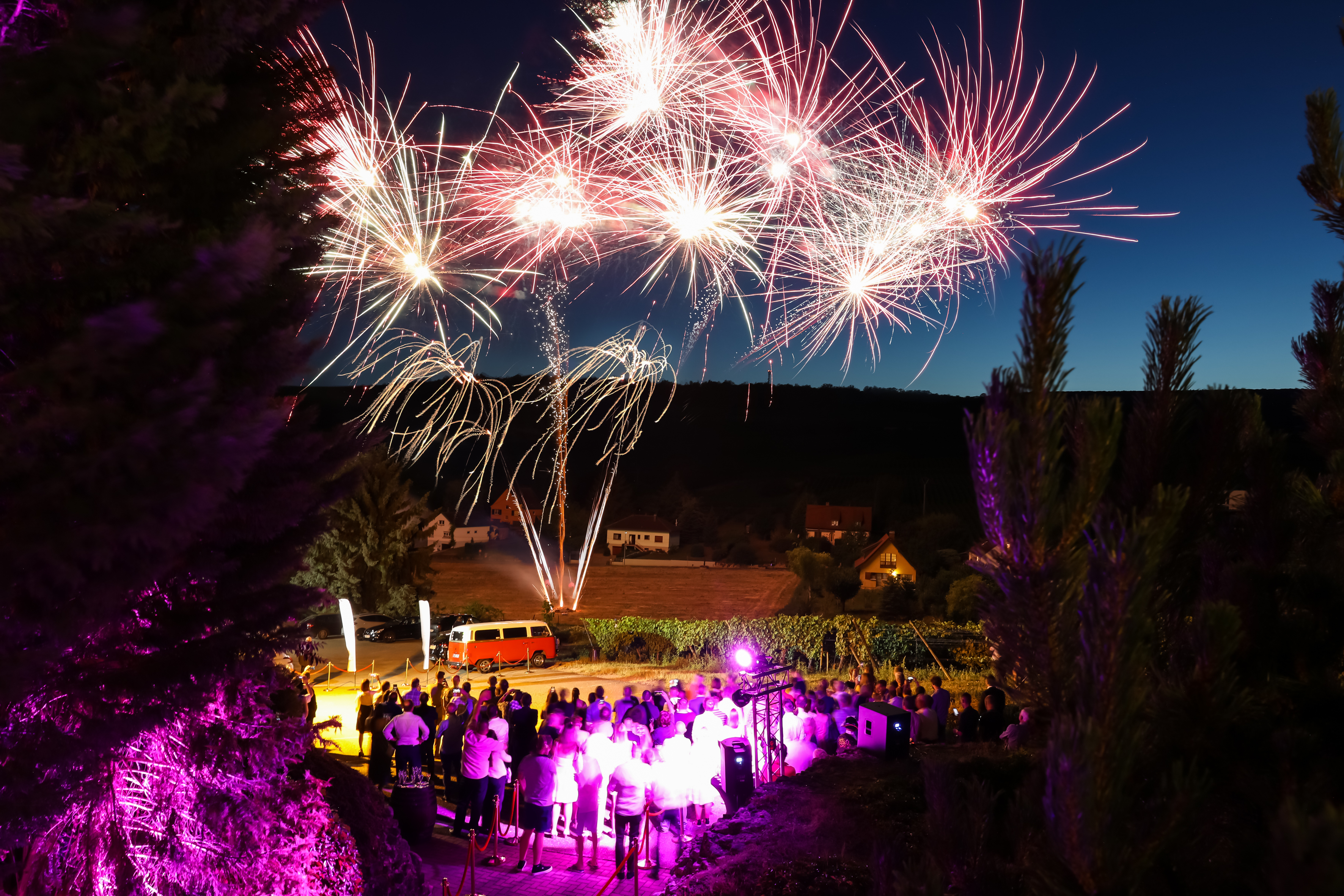 Production pyrotechnique événement entreprise Anvers site portuaire Eilandje · INNOV'events