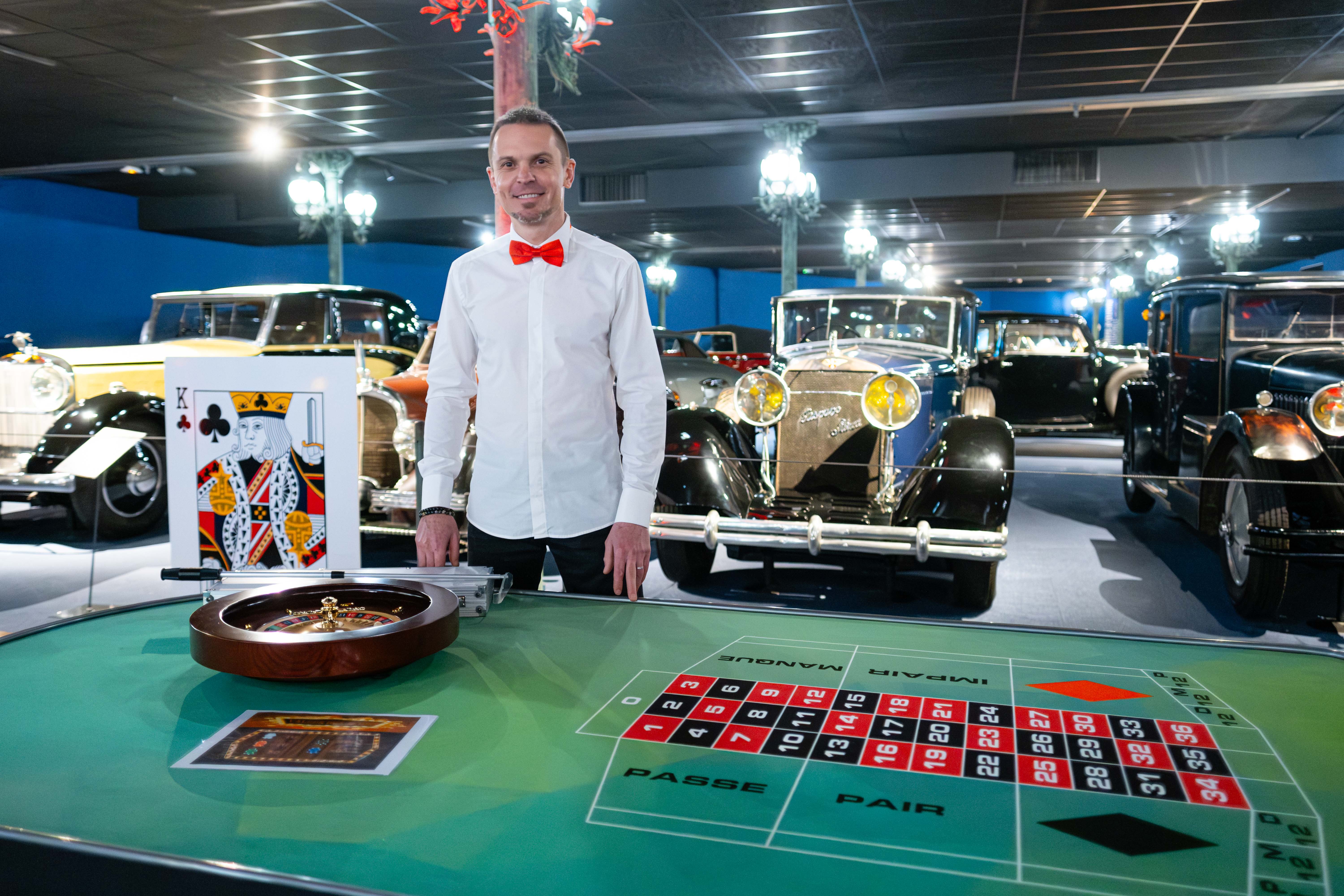 Casino avond Luik roulette tafel in historische feestzaal · INNOV'events