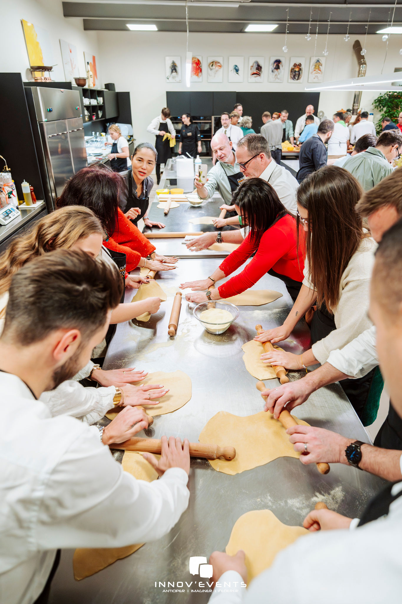 Culinaire teambuilding Antwerpen Eilandje groep diner na workshop · INNOV'events