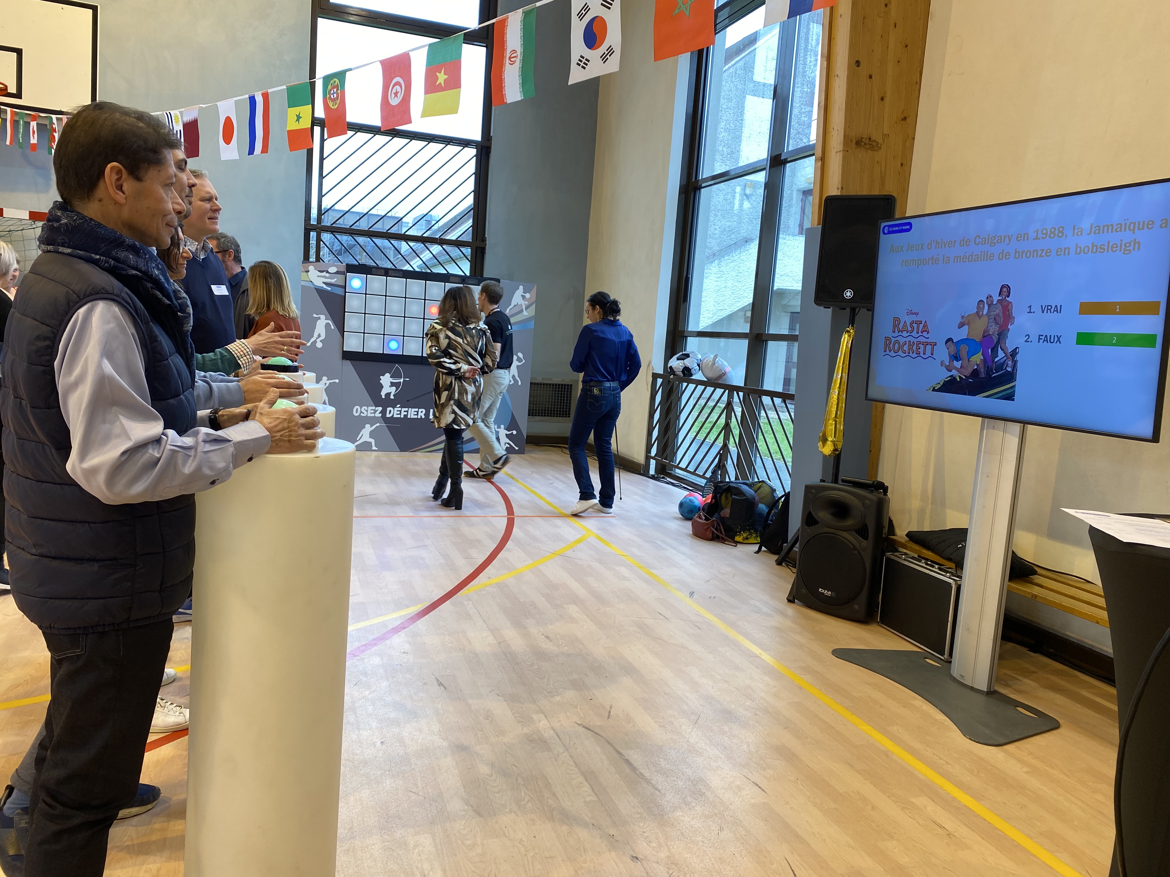 Animation casino entreprise simulateur ski Anvers combiné soirée hivernale · INNOV'events