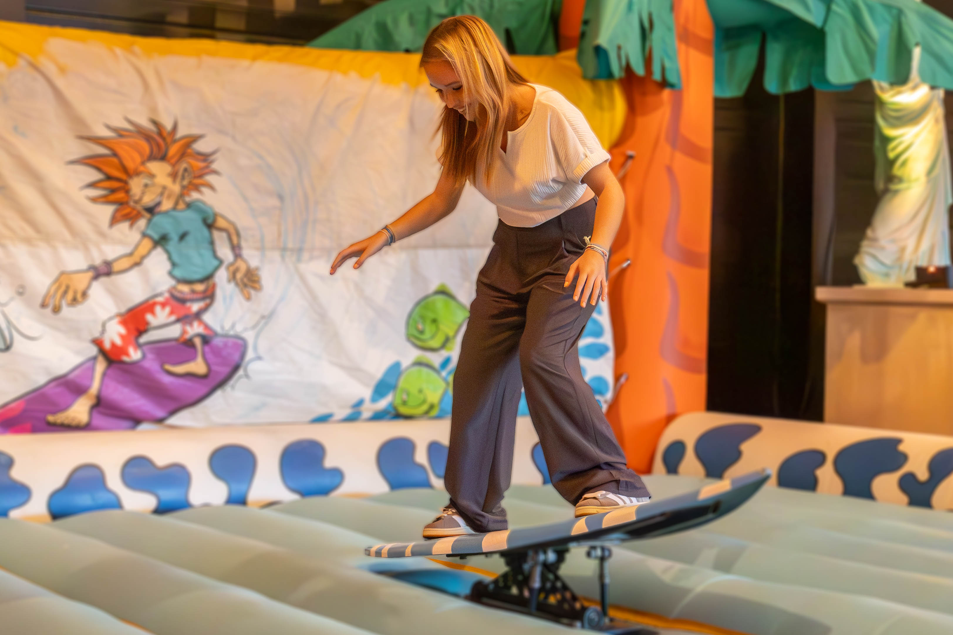 Équipe Liège animation surf artificiel salle événementielle industrielle · INNOV'events